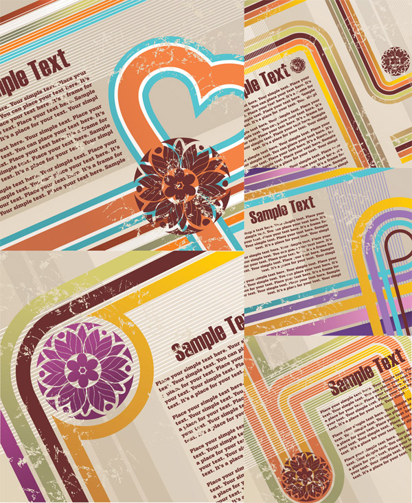 Lines of the background vector set