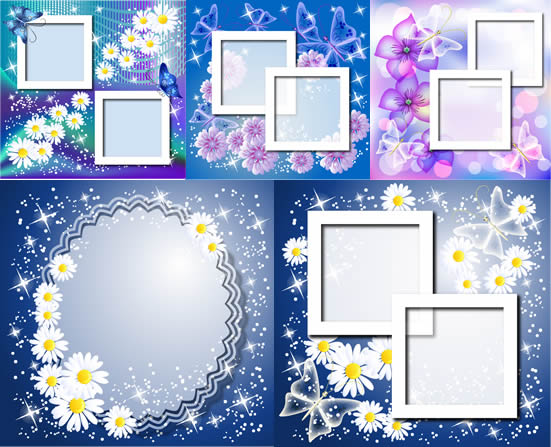 Butterfly fresh Border frames vector