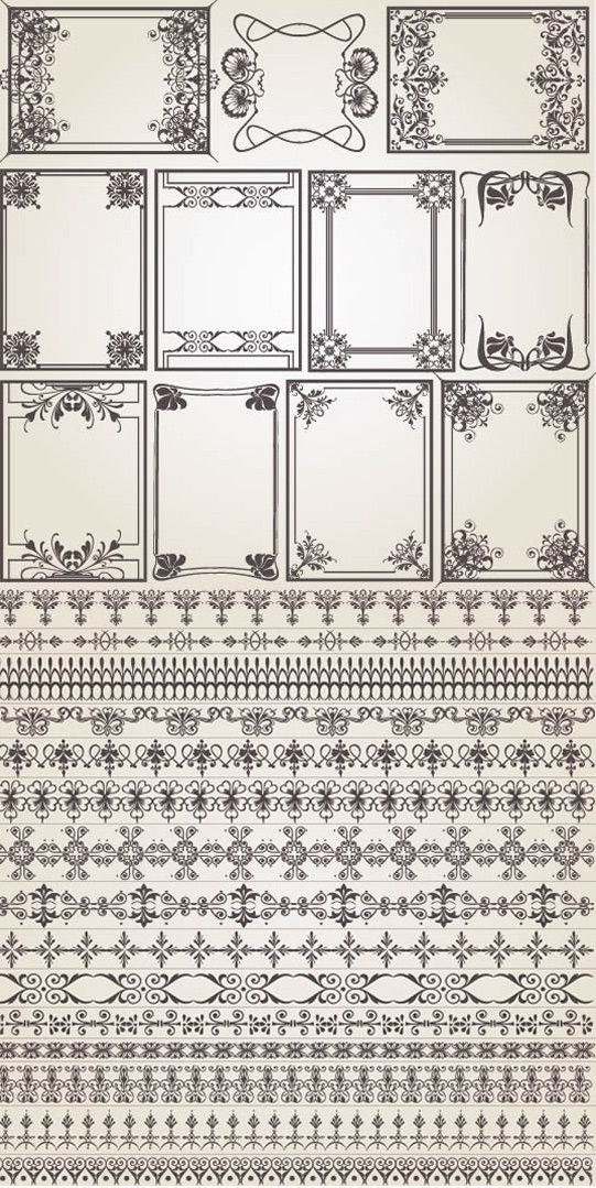 Antique Border Floral vector