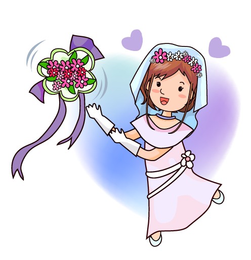 Elements of Romantic cartoon Lovers vector set 02