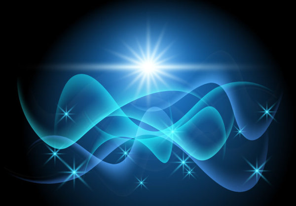 dynamic light lines vector background set 02