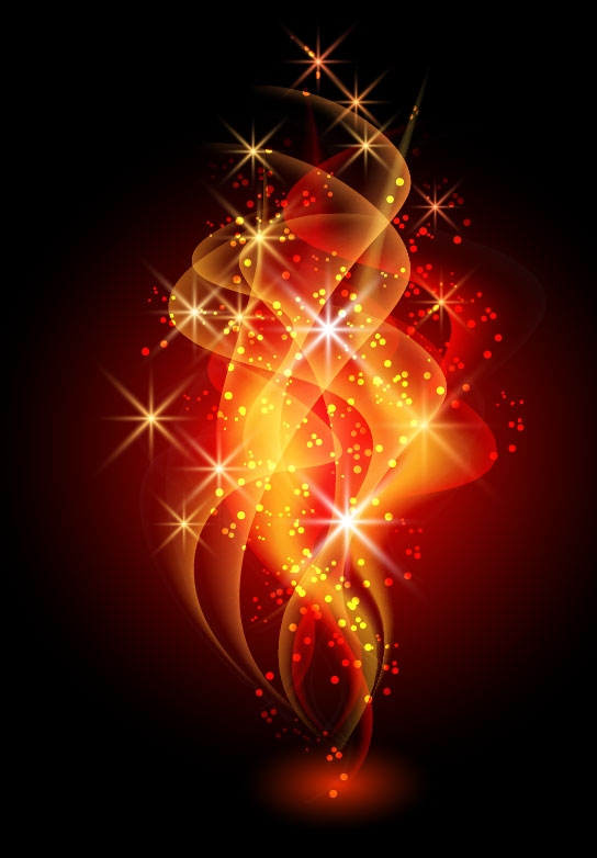 dynamic light lines vector background set 03