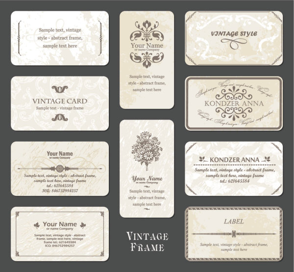 Hand painted pattern business card 02
