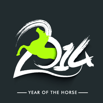 2014 New Year Text design background vector 03