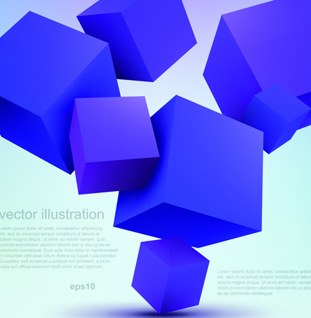 Set of 3d elements vector illustration art 05