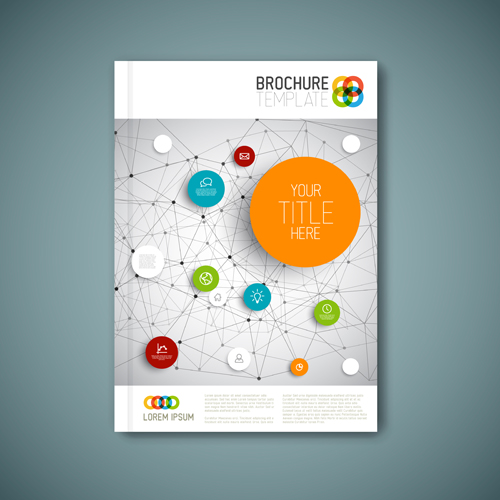 template cover brochure abstract 