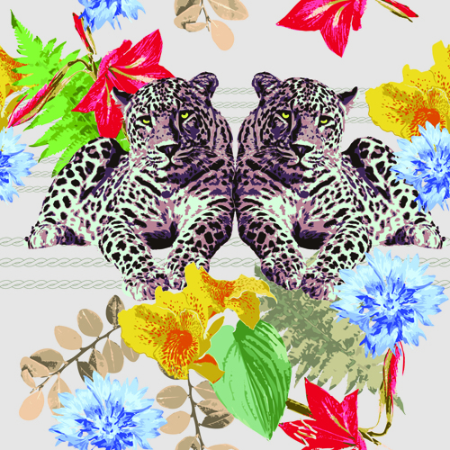 wild seamless pattern vector animals animal 