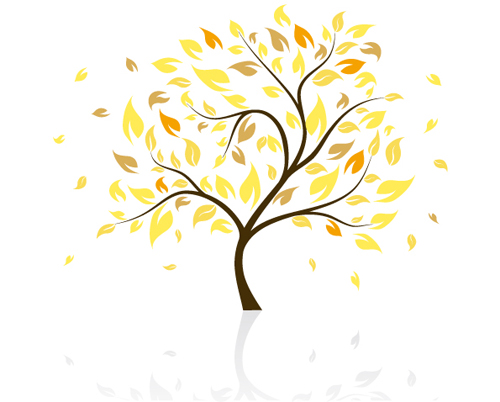 Autumn of Tree design vector ser 03