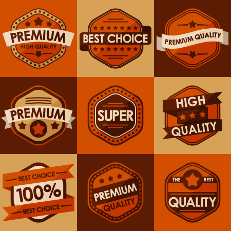 Best retro sales labels vector set 02