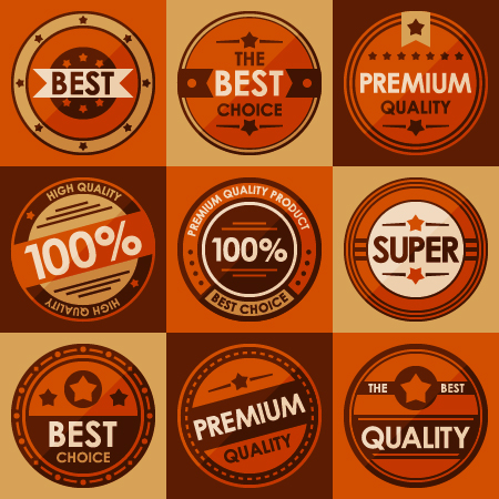 Best retro sales labels vector set 03