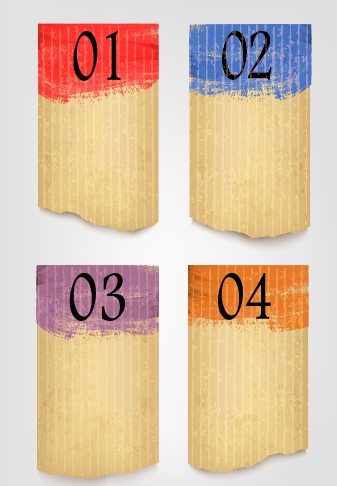 Cardboard cards vector 02