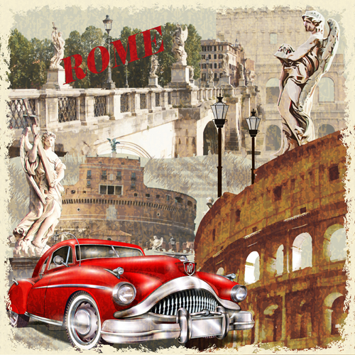 vintage travel poster classic cars classic 