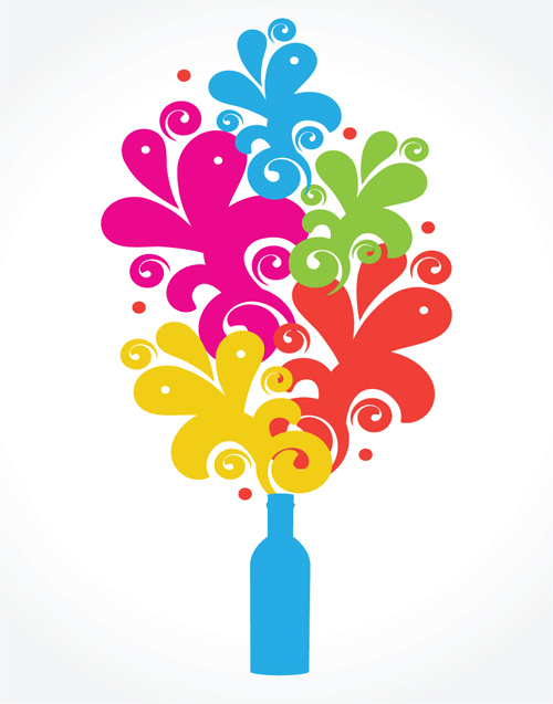 Colors floral Object vector backgrounds 01