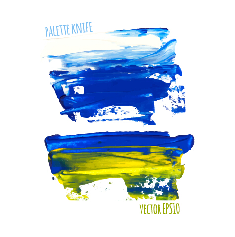 Creative palette knife background vector graphics 03