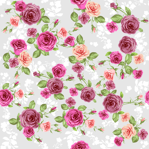 ose pattern design graphics vector 04 Creative rose pattern design graphics vector 04
