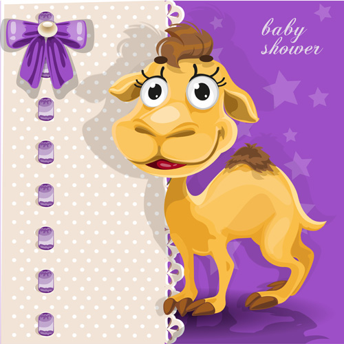 Cute cartoon camel vector set