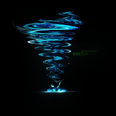 Dynamic light waves background vector material 04