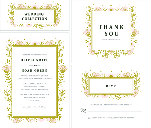 wedding invitation elegant creative 