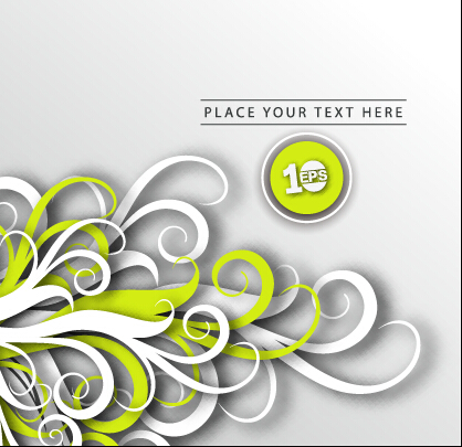 Floral paper art background vector