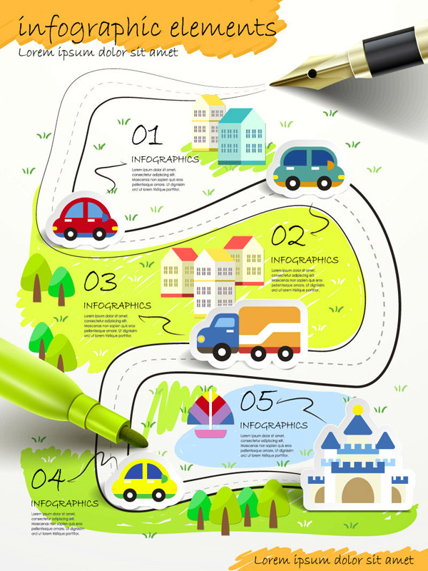 transport infographic hand-draw hand drawn 