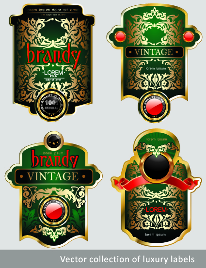 Luxury Vintage label vector 05
