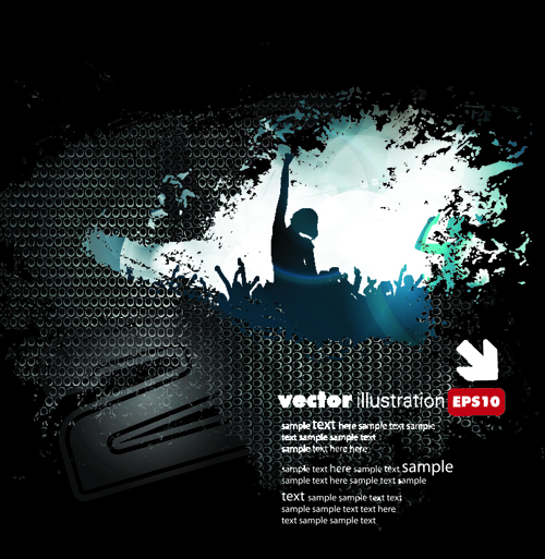 vector of Music elements illustration art 01