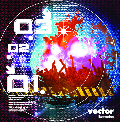 vector of Music elements illustration art 02