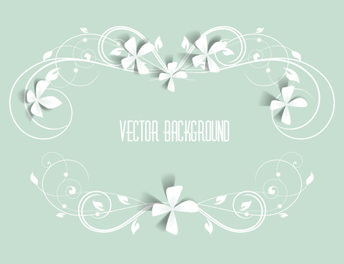 paper flowers flower background vector background 
