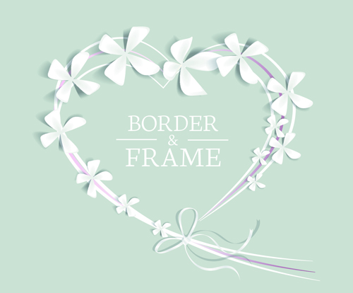 Paper flowers background vector 03