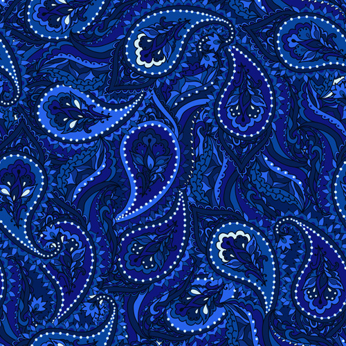 Pattern paisley seamless vector material 06