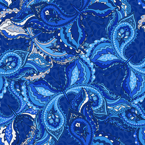 Pattern paisley seamless vector material 07