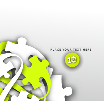 Puzzle paper modern vector background