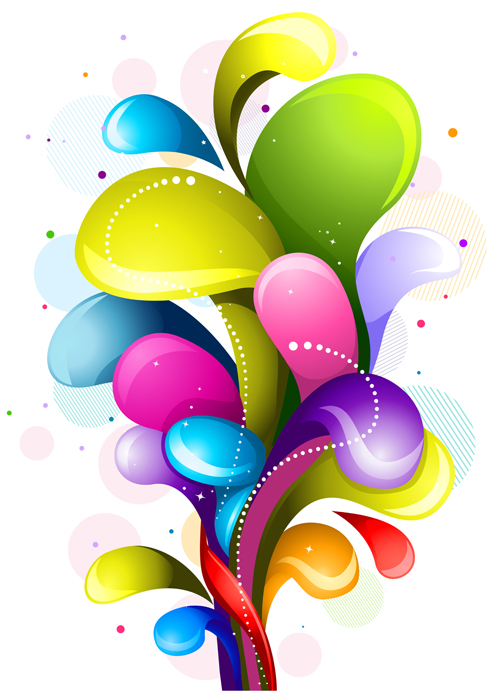 ect holiday background vector set 04 Shiny colored object holiday background vector set 04