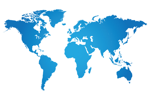 Simple world maps vector material 06