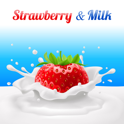 strawberries milk Backgrounds 