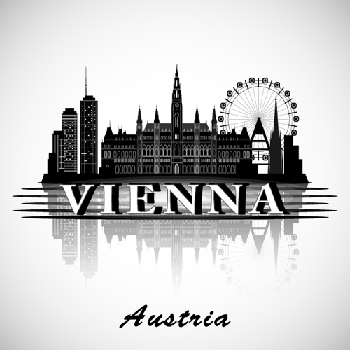 Vienna city background vector