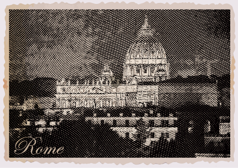 World famous buildings blur vector set 03