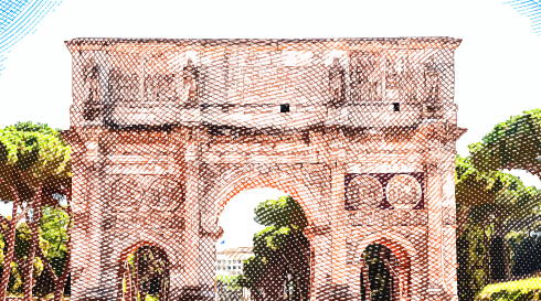 World famous buildings blur vector set 07