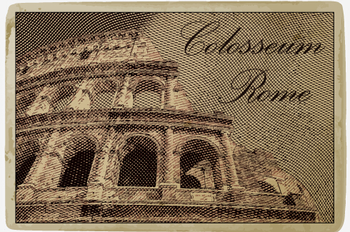 World famous buildings blur vector set 09