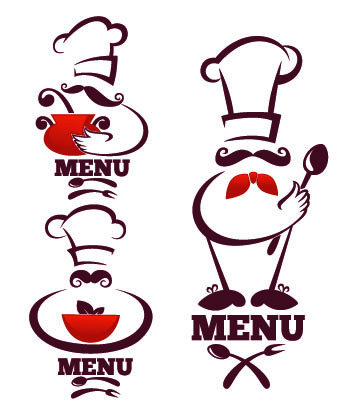 menu logos logo design chef 