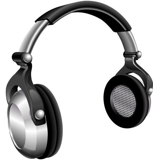 Set of Headphone elements vector 03