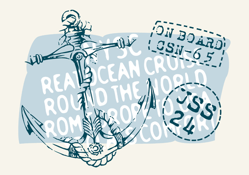Different Marine elements vector set 04