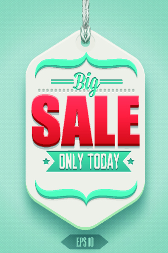 Classic sale tag vector 03