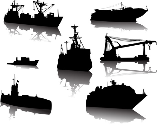 ships design elements vector set 02