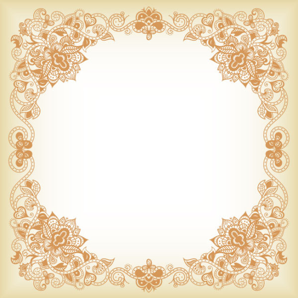 Elements of Floral Borders vector 03