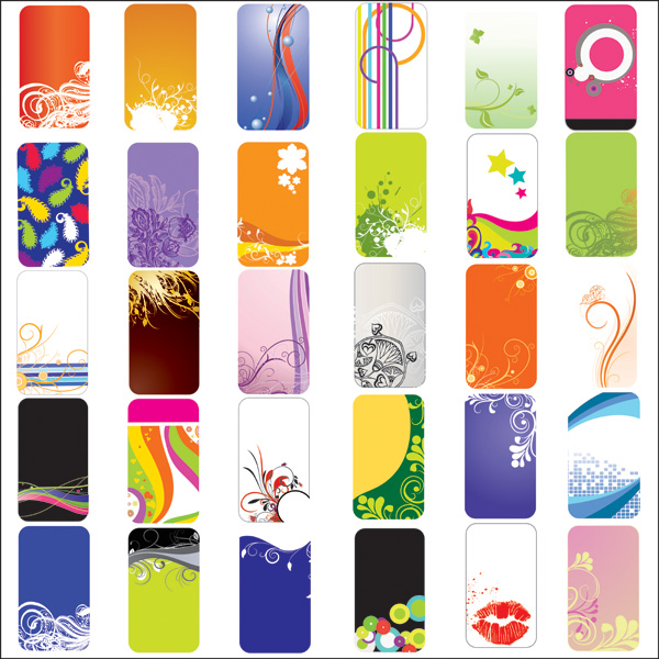 Common card background vector graphics