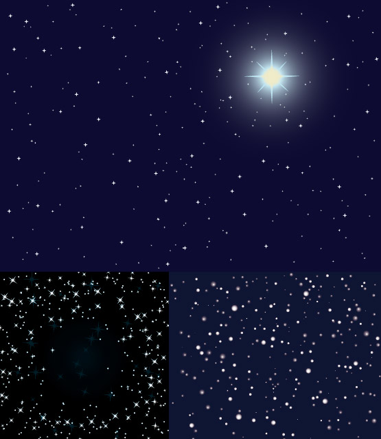 The starry background vector