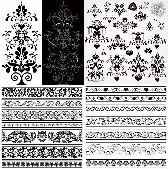 Floral continuous Border vector