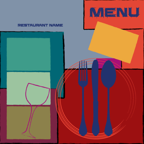 Vintage style Restaurant menu cover vector 04
