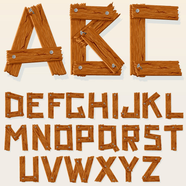 wooden wood Excellent alphabet 